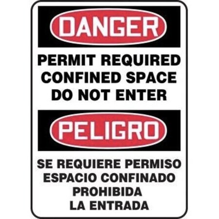 Accuform BILINGUAL OSHA DANGER Safety Sign SBMCSP058XL SBMCSP058XL